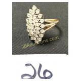 14K GOLD AND DIAMOND - (TESTED) RING TW IN PICS