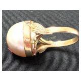14K GOLD AND WHITE RING - TW SHOWN IN PICS
