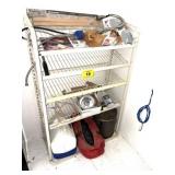 METAL RACK AND CONTENTS,