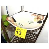 DECORATIVE LARGE SHALLOW SERVING BOWL