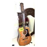 HAND PAINTED KENT GUITAR WITH STAND