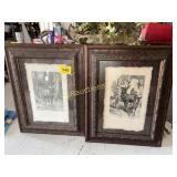 DEER PRINTS IN ORNATE FRAMES, BEAUTIFUL IN PERSON!