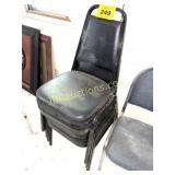 4 PADDED STACKING RESTAURANT CHAIRS