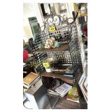 METAL AND WICKER SHELF