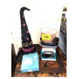 ALARM CLOCK, LED LIGHTS, WITICH HAT, ETC.