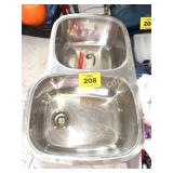 STAINLESS STEEL DOUBLE SINK