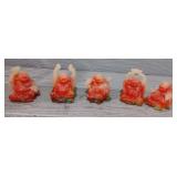 (5) Vintage Resin Buddha's