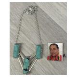 Navajo Artists Signed Sterling / Turquoise