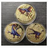 (3) Dinosaur Tokens