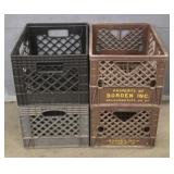 (4) Various Milk Crates