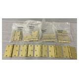 (17) Stanley Polished Brass Door Hinges