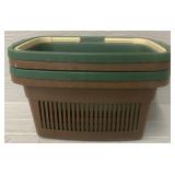 (4) Plastic Shopping Baskets