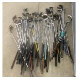 Large Assortment Of Golf Clubs & Putters