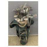 Golf Bag w/ Clubs & Putters