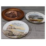 (3) Collectable Wall Plates Decor