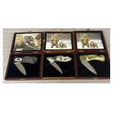 (3) Wildlife Folding Knives in Boxes