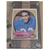 O.J. Simpson Bills Running Back Card w/ Case