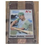 Reggie Jackson Outfield Topps Card w/ Case