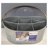 Galvanized Metal Utensil Caddy
