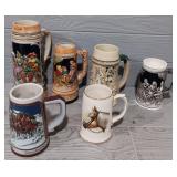 Variety of Vintage Steins