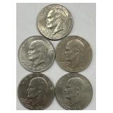 (5) Various Eisenhower Dollars