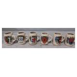 (6) German Souvenir Shot Steins