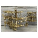 Vintage Gold Wire Wrap Airplane Hanging Decor