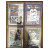 (4) NFL Autographed Numbered Cards #3