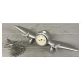 Airplane Clock & P-38 Airplane Model