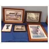 Variety of Vintage Prints In Frames