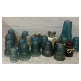 Lot Of Various Glass & Porcelain Insulators #1