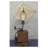 Antique Coffee Grinder Lamp