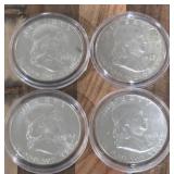 (4) Franklin Half Dollars