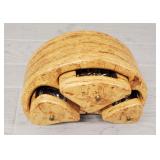 Carved Wood Jewelry Box w/ Jewelry