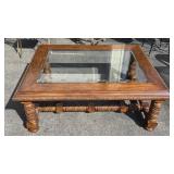 Osterberger Intricate Carved Wood Cocktail Table