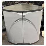 Rubbermaid Outdoor Corner Garden Storage Cabinet