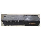 (2) Large Black Storage Totes