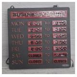 Business Hours LED Sign