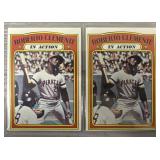 (2) 1972 Roberto Clemente Topps Cards