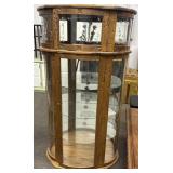 Antique Curio Cabinet w/ LED Lights & (2) Keys