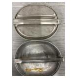 (2) Military Mess Tins