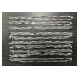 (10) Silver Plated 24' Necklaces/Chains