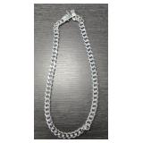 Thick Silver Plated 19' Necklace/Chain