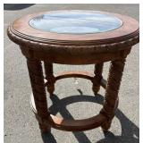 Osterberger Beautifully Carved Wood Side Table