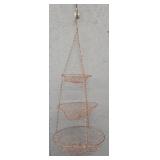 3-Tier Copper Wire Fruit Basket