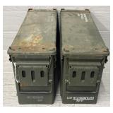 (2) Large Metal Ammo Cans