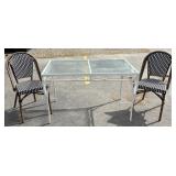 Vintage French Bistro Style Wrought Iron Patio Set
