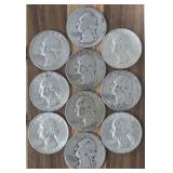 (10) 90% Silver Quarters