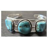 Sterling Silver & Howlite Bracelet