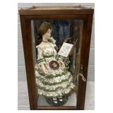 Danbury Mint Porcelain Doll in Display Case